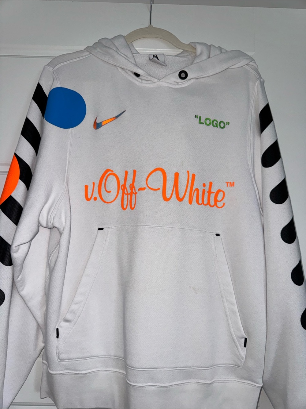 Nike Lab x OFF-WHITE Mercurial NRG X Hoodie White/Orange